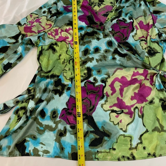 Lane Bryant floral satin robe/ blouse size 26/28 - Picture 7 of 8
